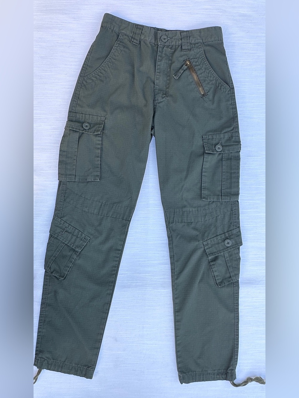 Mustway Vintage Y2K Multi-Pocket Tactical Cargo Pants Olive Green | 29 (US 8)